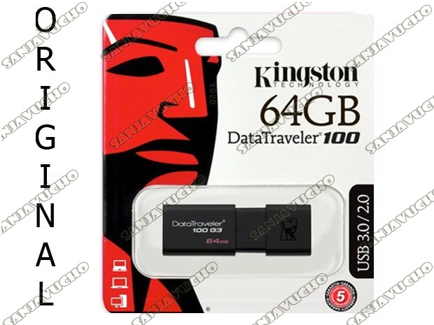 &+  PENDRIVE ORIGINAL 64 GB KINGSTON